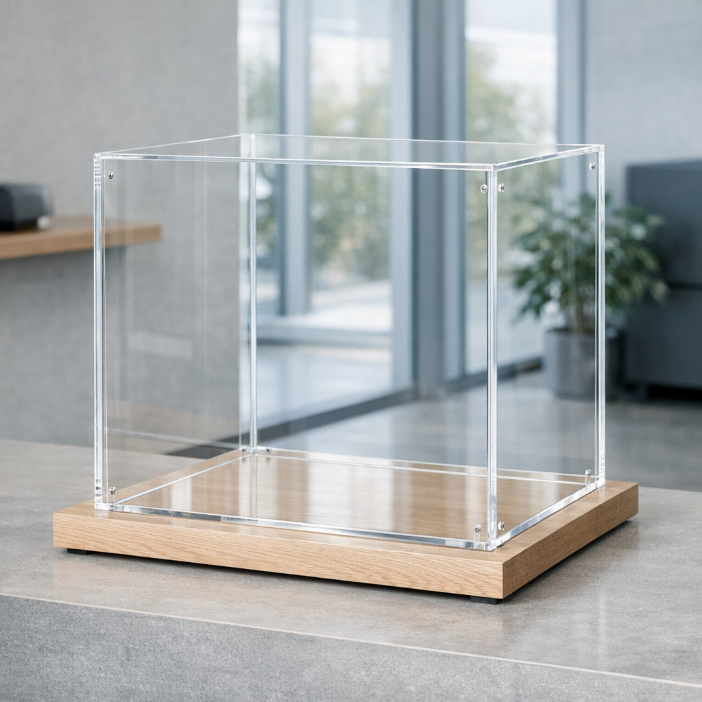 Brändishowroomin akryyliset näyteikkunarakenteiden valmistus -paneelit