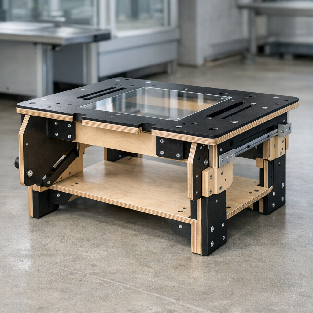 Valolaatikkorakenteiden valmistus lähikuvassa aukot ja kiinnitysalueet