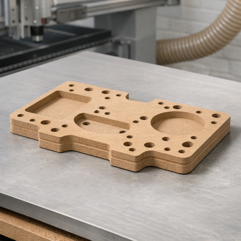 MDF-prototyyppi testialueella, CNC-prototyyppien valmistus