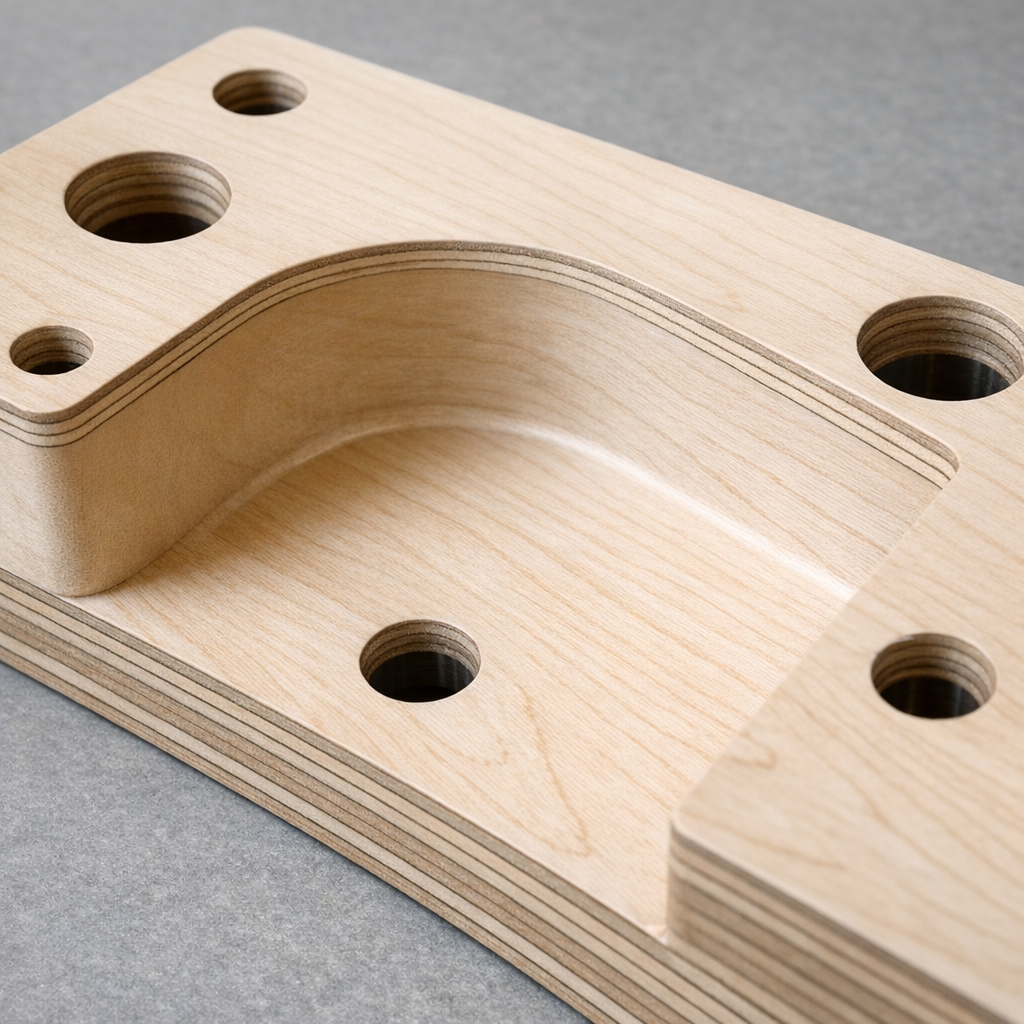 Tiivisteiden valmistus CNC:llä lähikuvassa sisäsäteet ja reiät