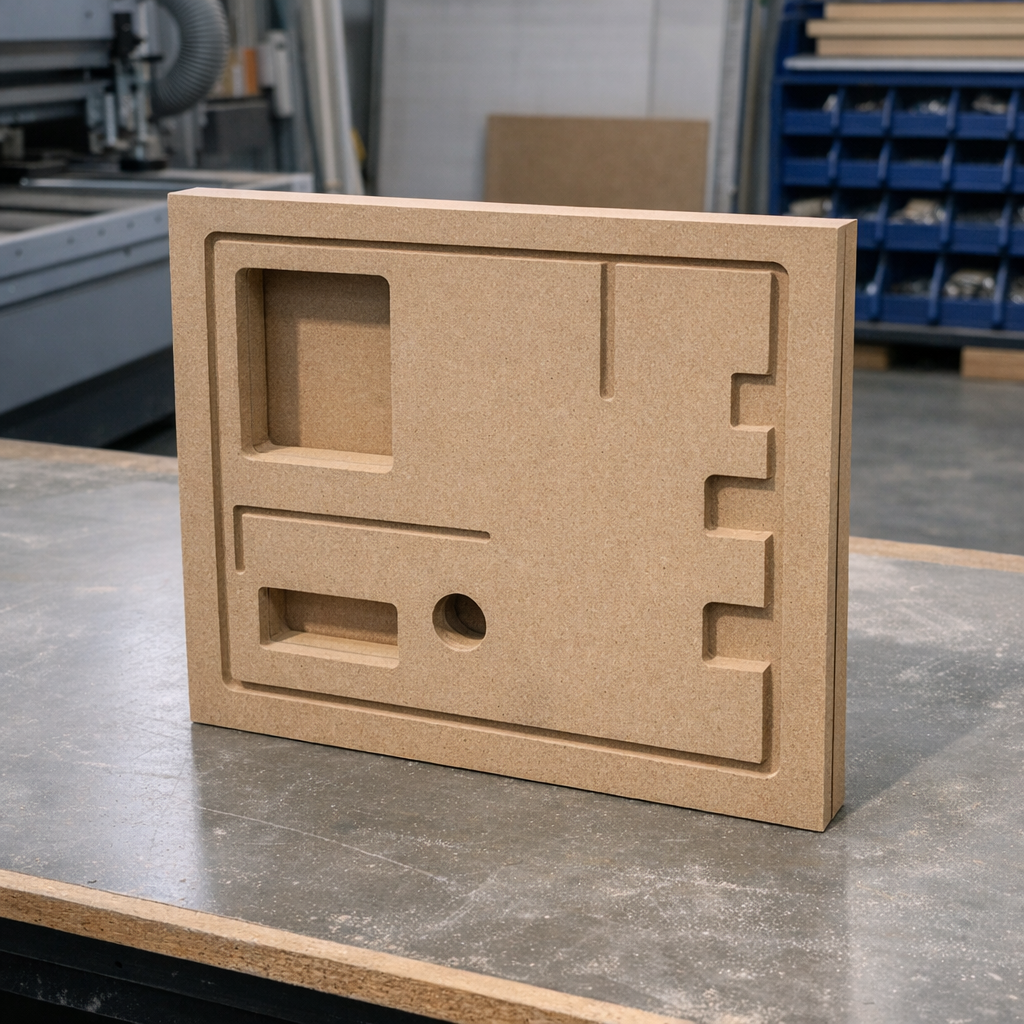 MDF-kotelopaneeli asennusalueella, ohjauspaneelien valmistus