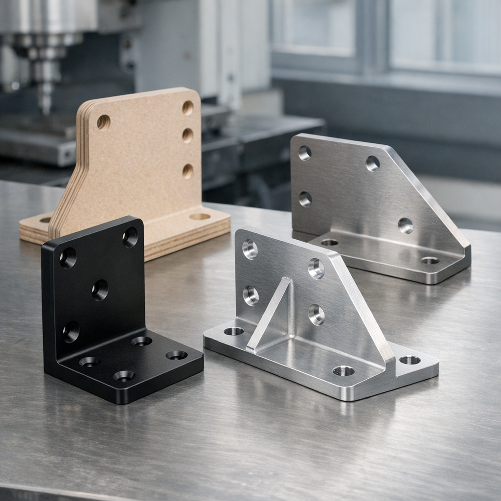 Kiinnikkeiden ja kannakkeiden valmistus, lähikuva reunasta ja rei’istä