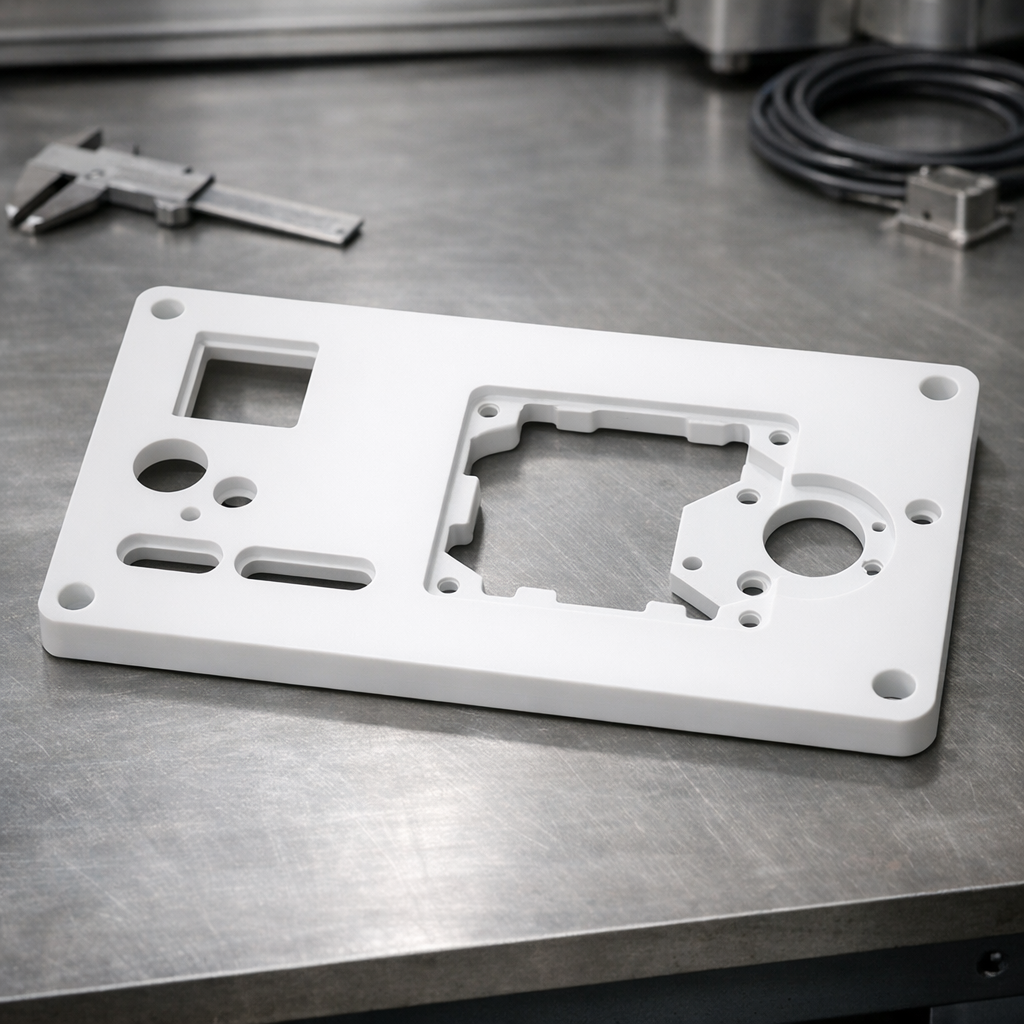 Muovinen asennuspaneeli leikkauksilla, osa asennuspaneelien valmistus -prosessia