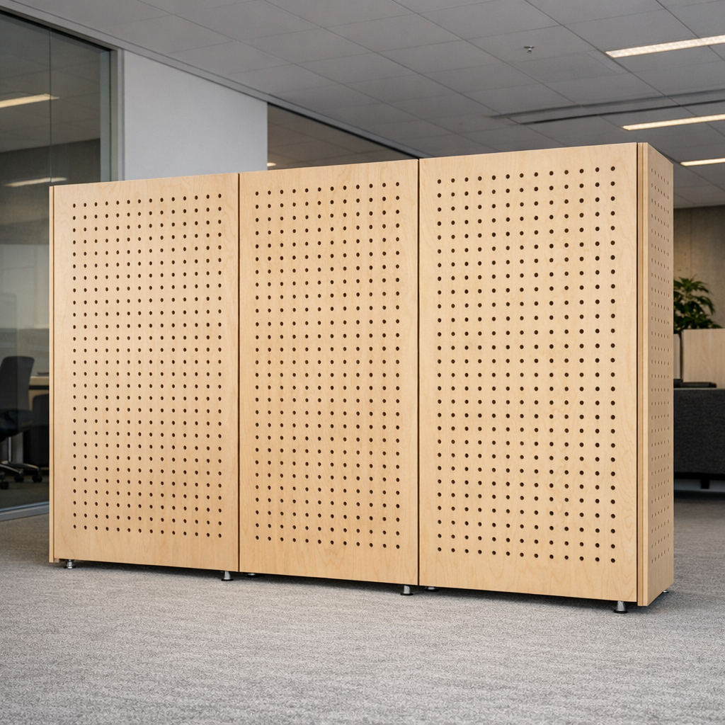 Rakennusväliseinien CNC-valmistus MDF-elementille julkisessa tilassa