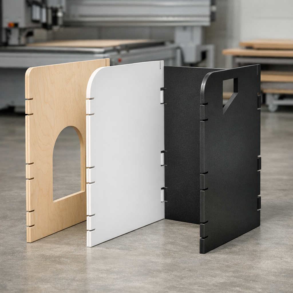 Rakennusväliseinien CNC-valmistus MDF-segmenteille asennuksessa