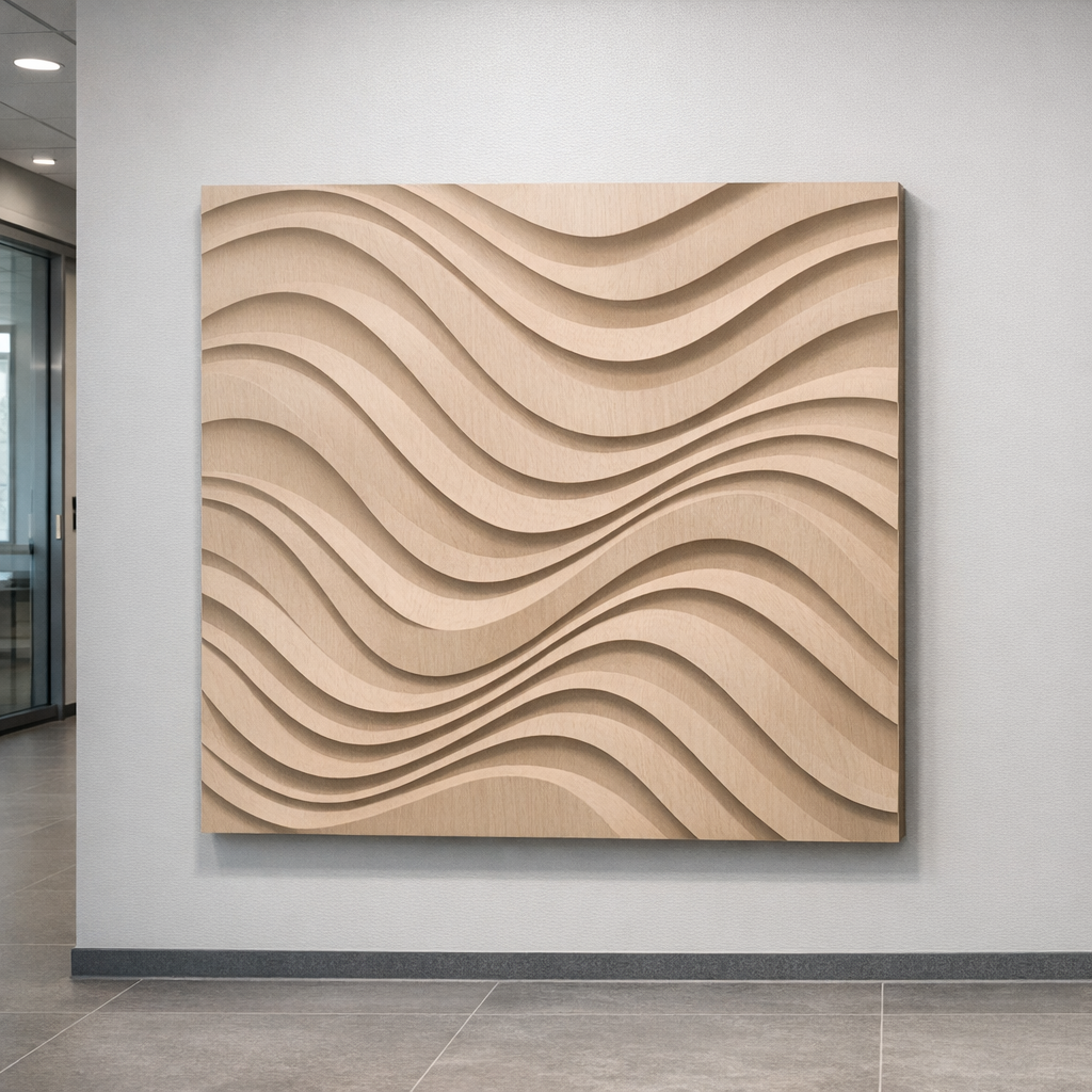 Taktiilikarttojen valmistus, MDF-reliefipaneeli käytävässä