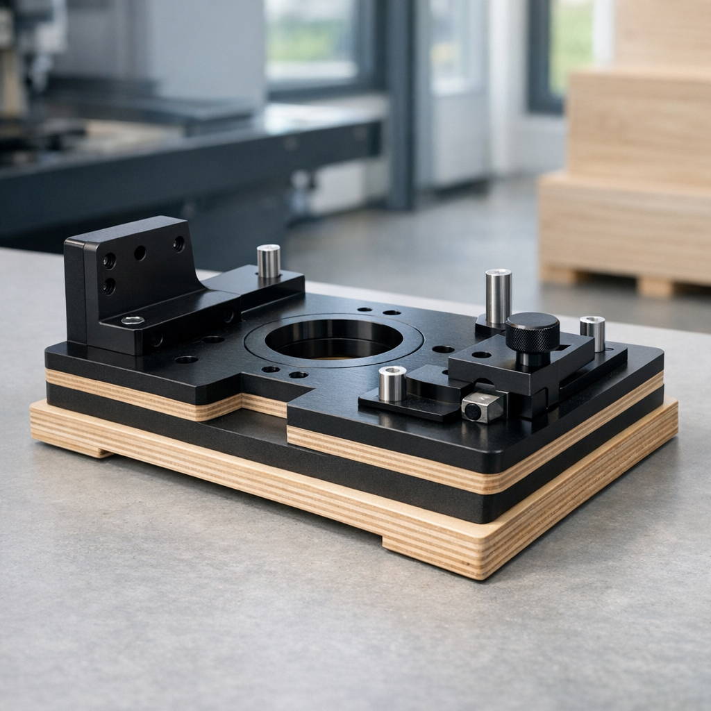 Paneelin reuna lähikuvassa, luentopönttöjen ja puhujakorokkeiden valmistus