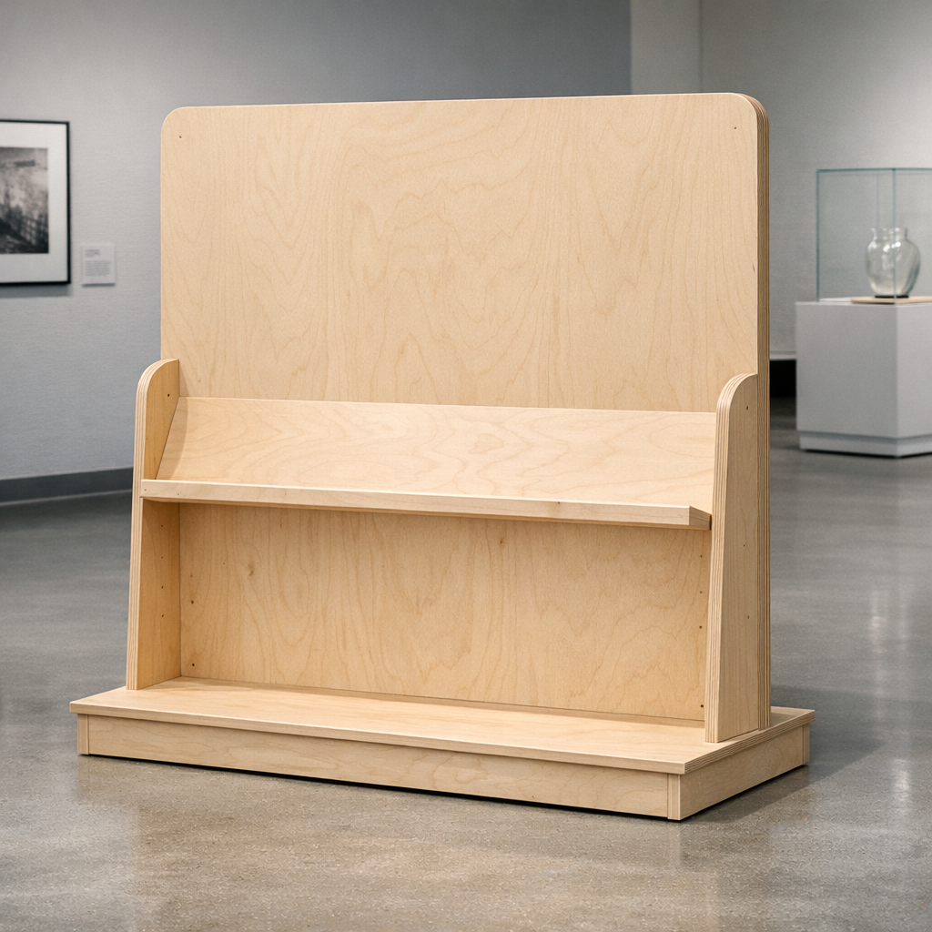 Lahjoittajaseinien valmistus museon vaneripaneelissa